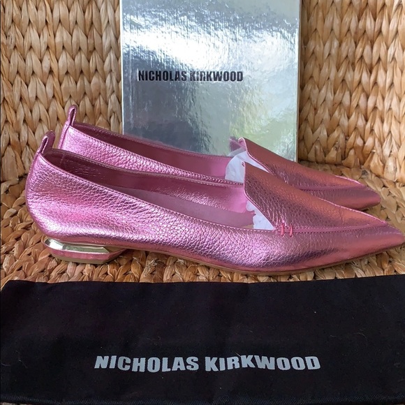 Nicholas Kirkwood Shoes - New in box Nicholas Kirkwood Pink Metallic Flats 40 / 9.5